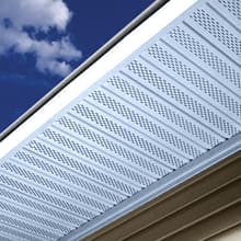 Azure vinyl soffit sample