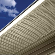 Khaki vinyl soffit sample
