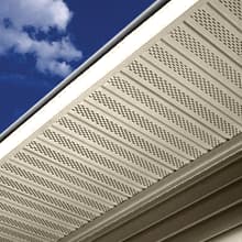 Mocha vinyl soffit sample